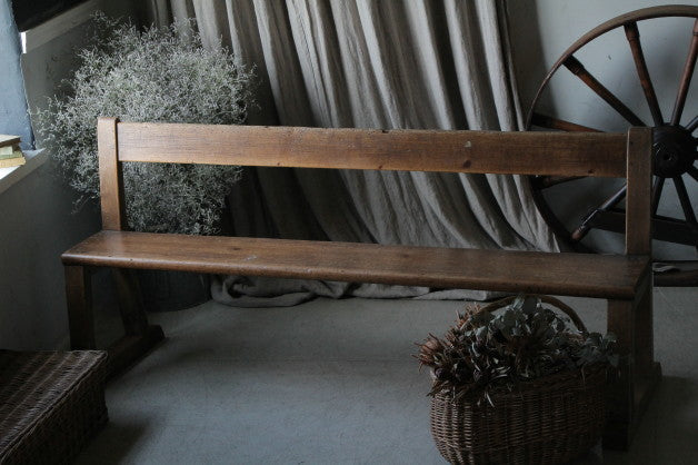 1850年代教会で使われてきたチャーチベンチ フランスアンティーク