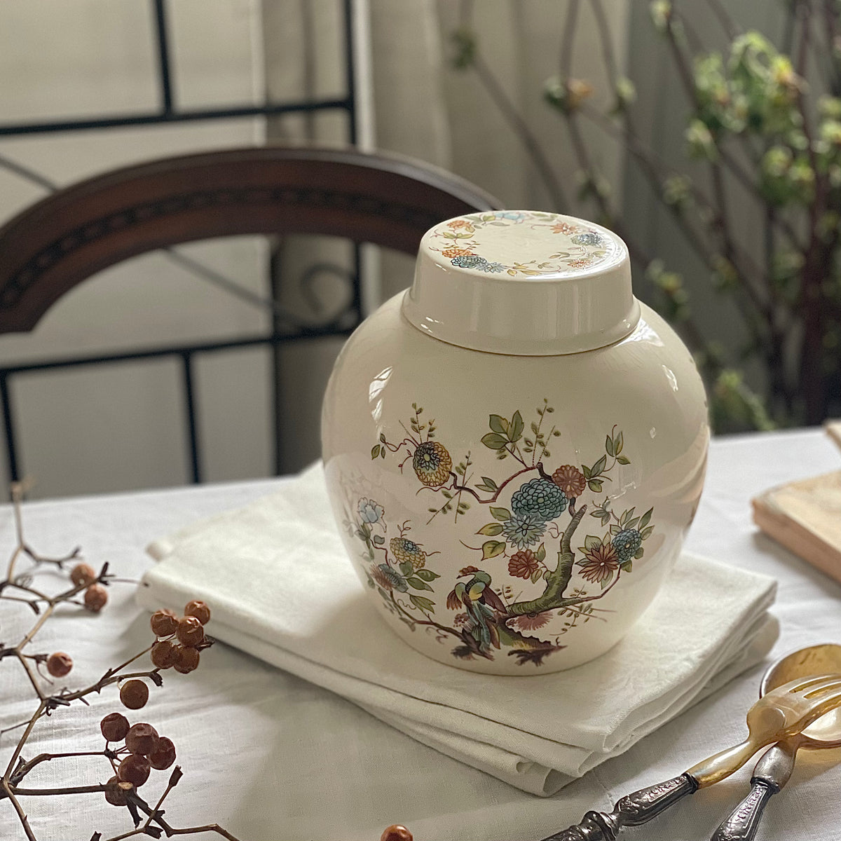 250823-1】MASON'S社 ジンジャーポット イギリス ヴィンテージ 250823