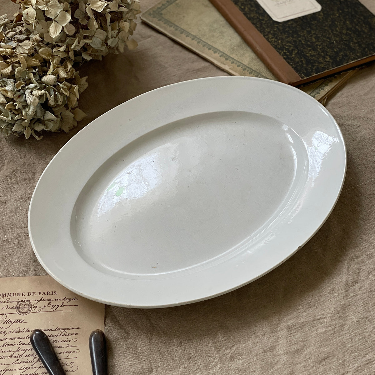 本日限定価格フランスアンティーク LUNEVILLスクエアプレート 低 価格