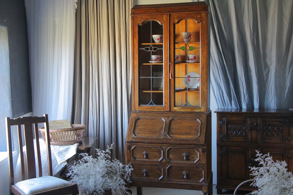 イギリス アンティーク 家具 ビューローブックケース 英国 353A