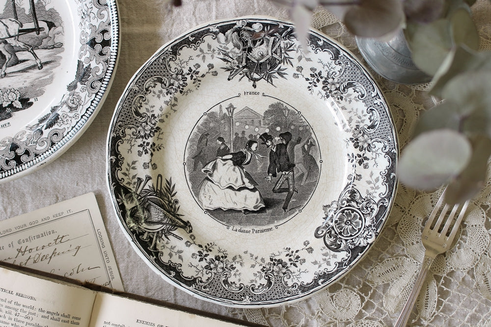 ボルドー窯 DAVID JOHNSTON 青絵付 ティーポット - L'atelier Brocante