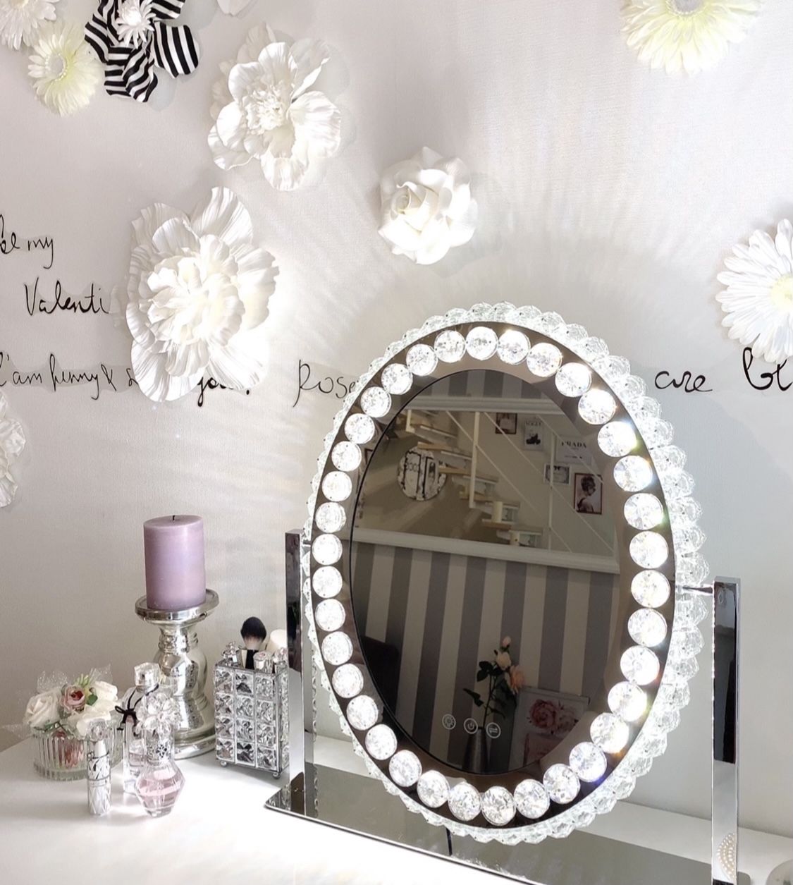 鏡 エルドラド ハリウッドミラー ホワイト レディース ハリウッド