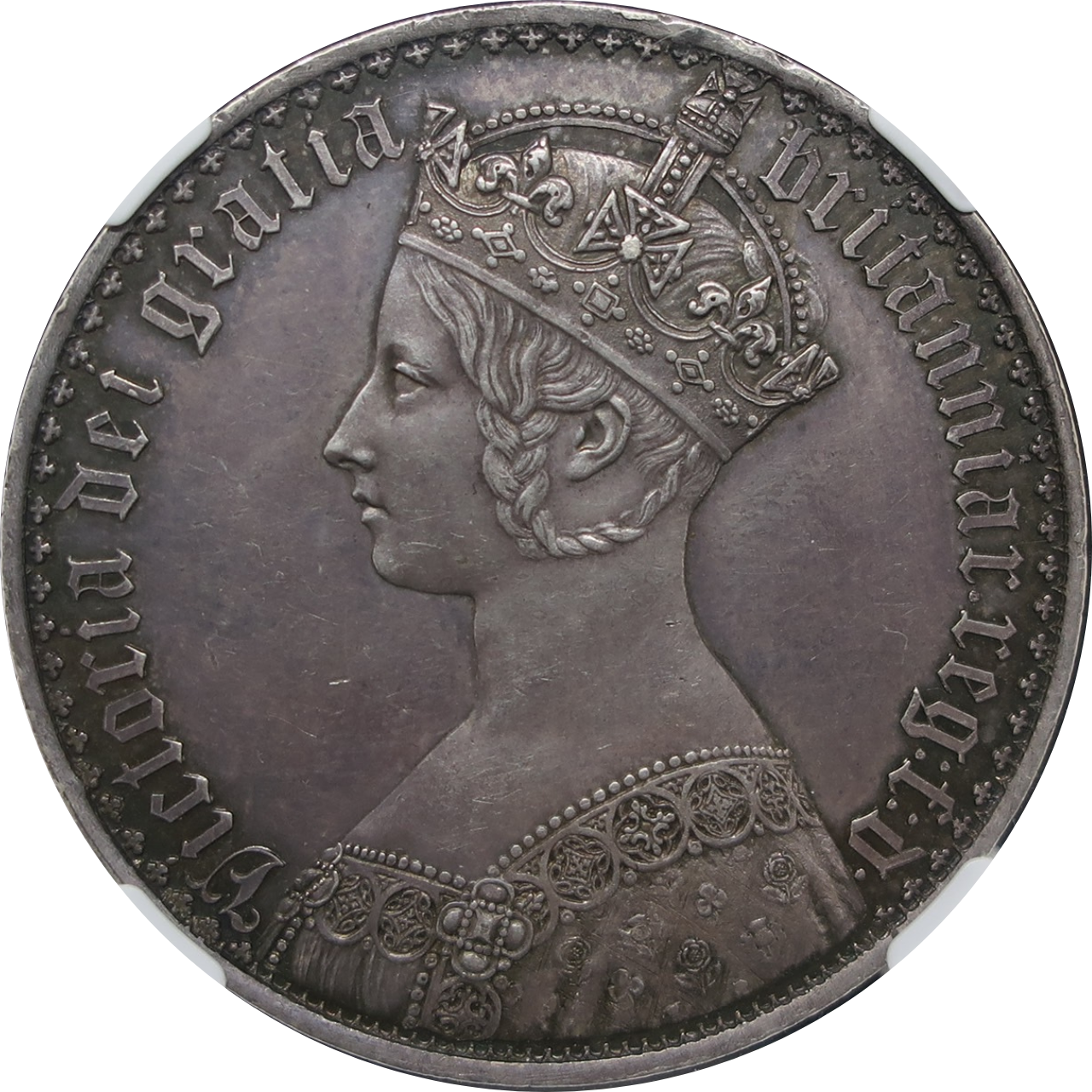 1847 イギリス ゴシッククラウン銀貨 ヴィクトリア女王 アンデシモ