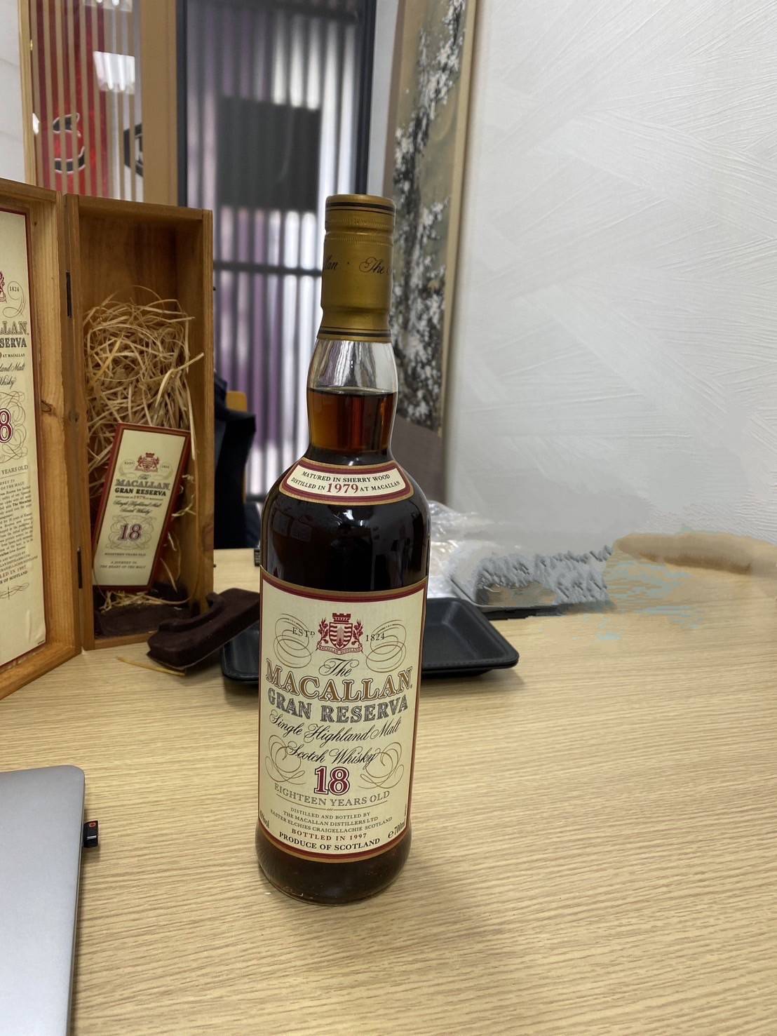 マッカラン25年、空き瓶、木箱、3セット3本