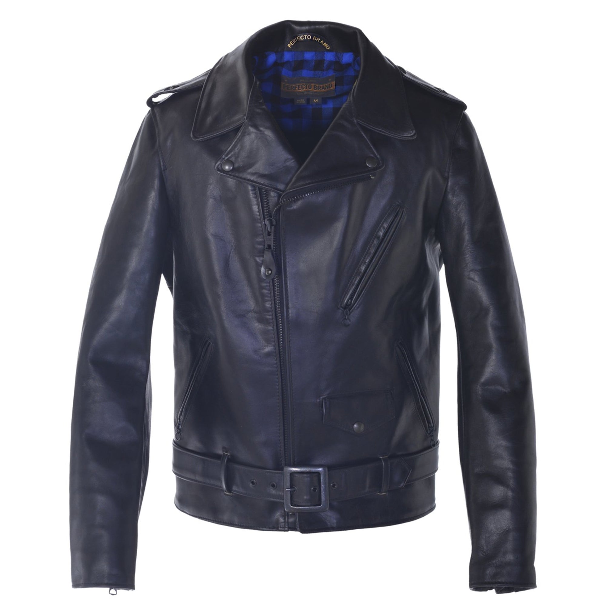 Schott P613S Men's Perfecto Steerhide Motorcycle Jacket - Black