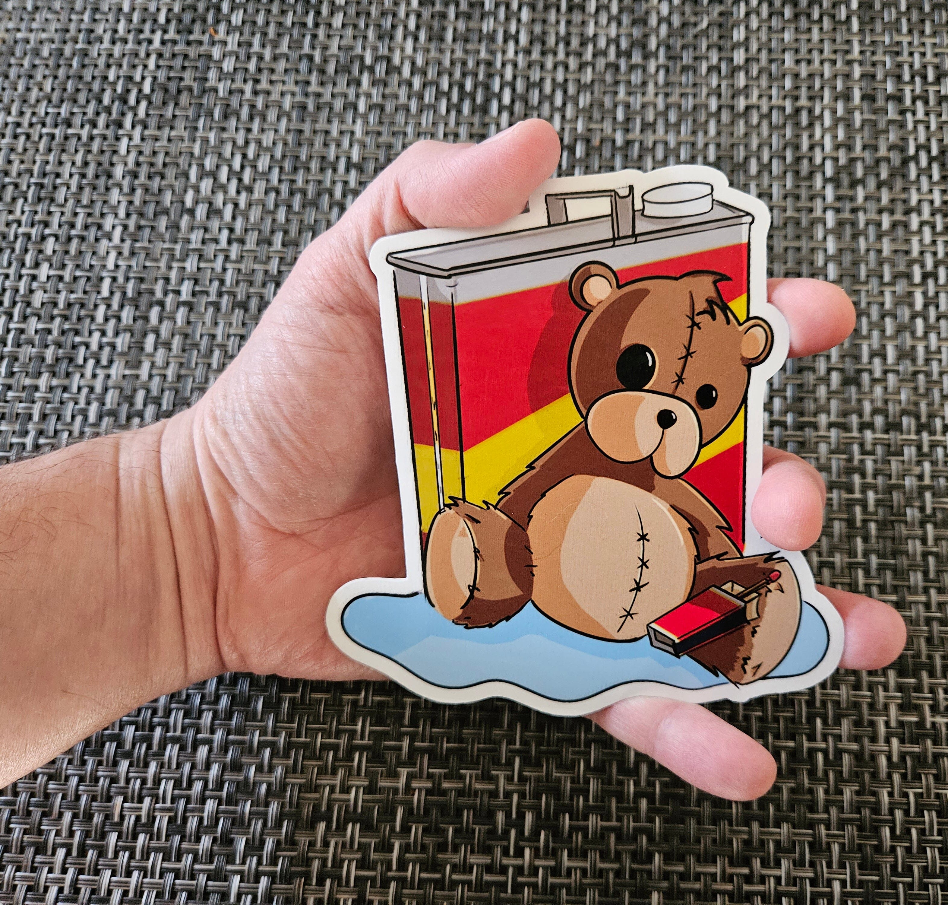 JUMBO Teddy Bear Soaked in Kerosene sticker – Danger Bear Industries