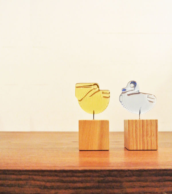 60'S HOYA Crystal Glass Ornamental Bird Design：河上 恭一郎