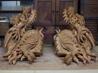 木製彫刻 約80cm