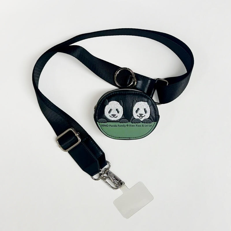 上野パンダファミリー ポーチ付ショルダーストラップ – 江戸東京一