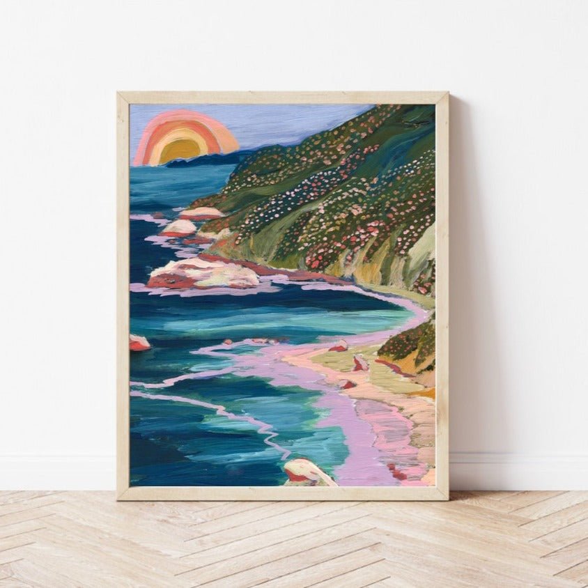 Big Sur California Print - El Baker Art Vibrant Coastal Poster