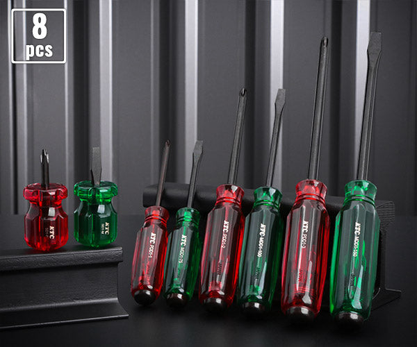 KTC 樹脂柄ドライバーセット貫通タイプ 8本組 pmd18【エヒメマシン】