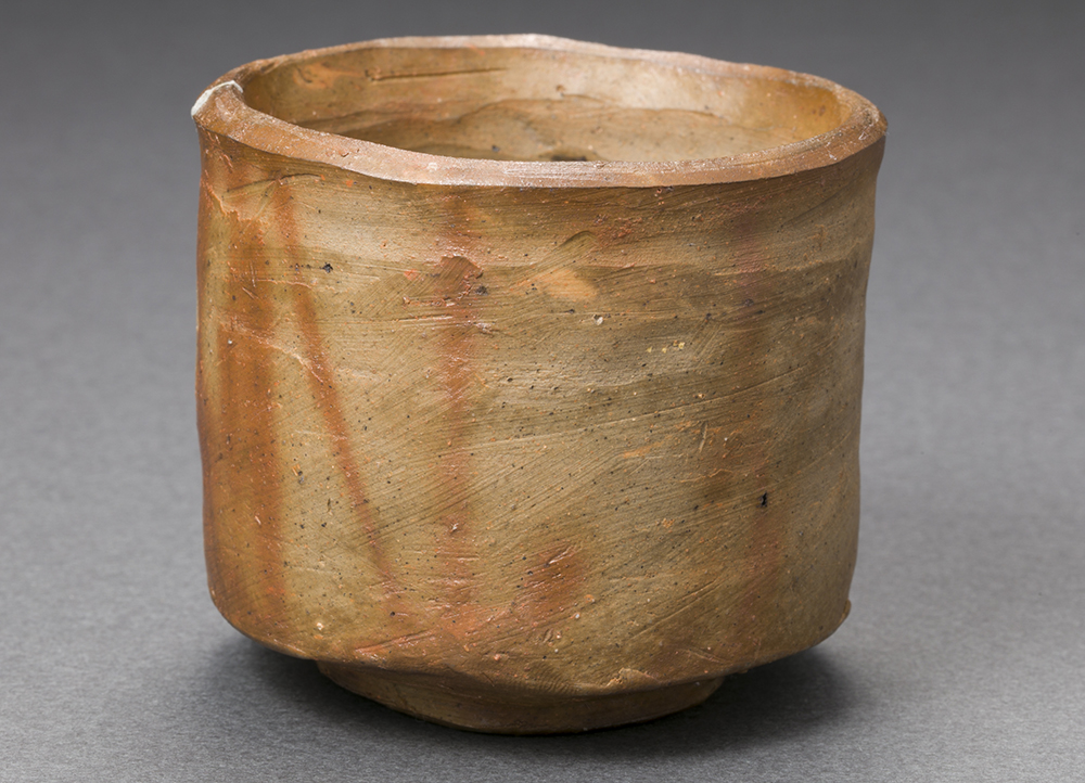 希少作☆小出尚永【師：原田拾六】☆備前ぐいのみ☆共箱・布