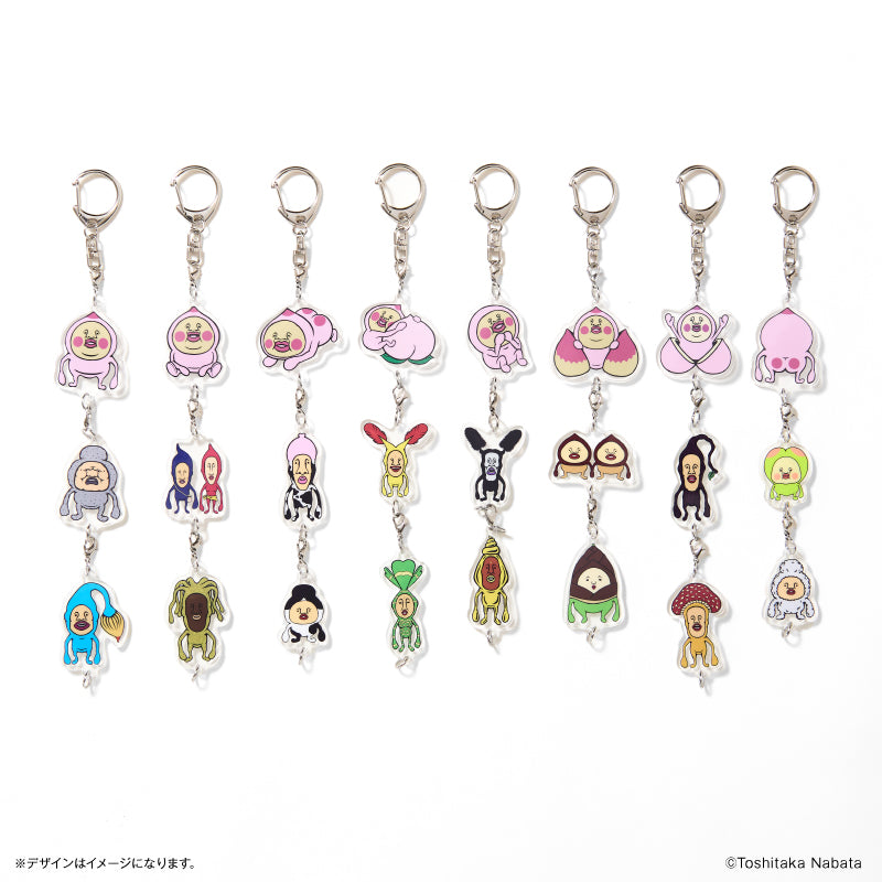 こびとづかん トレーディング つながる！3連チャームキーホルダー 全8