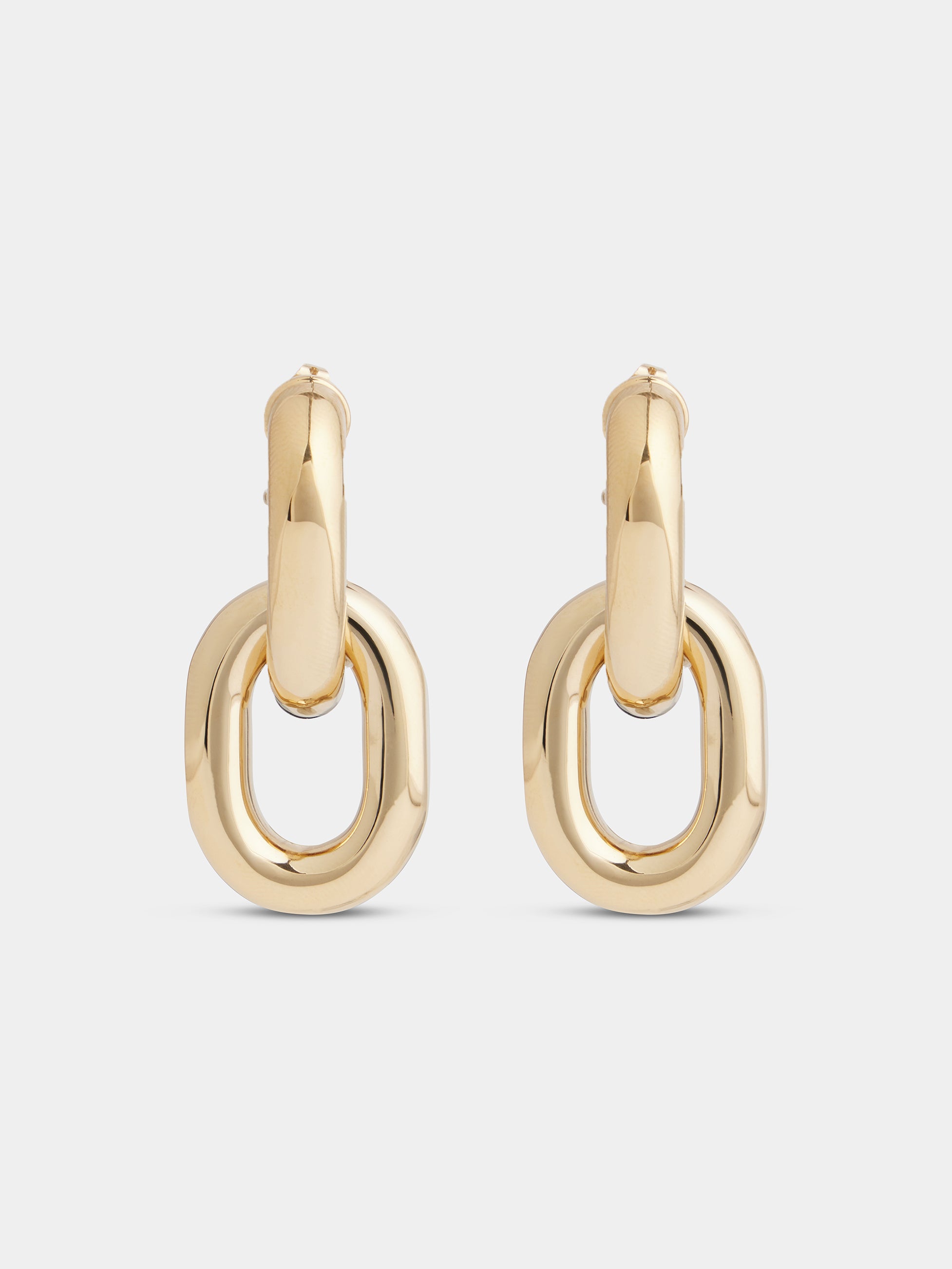 Gold double XL Link earrings – Rabanne