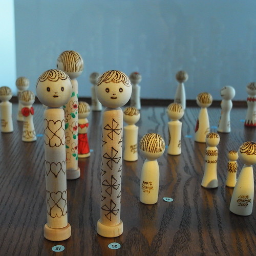 100%ORANGE 個展 コケーシカ 鎌倉 こけし 箱付 及川賢治 手描き