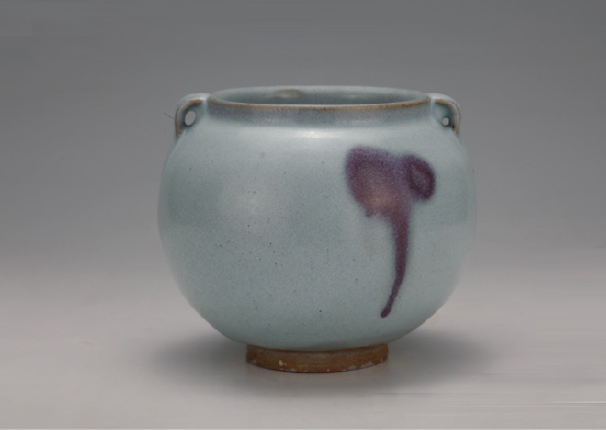 鈞窯天藍釉紫斑陵花盤 宋時代 唐物 中国古玩 中国美術