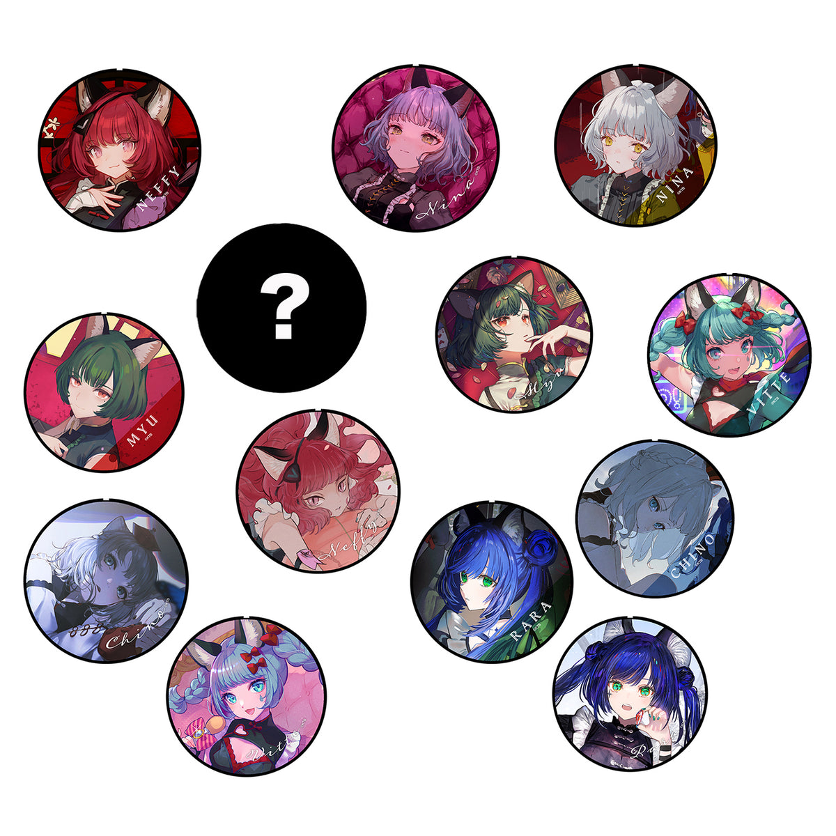 GOOOMiiES エクス・アルビオ ランダム缶バッジ 13点 GOOOMiiES エクス