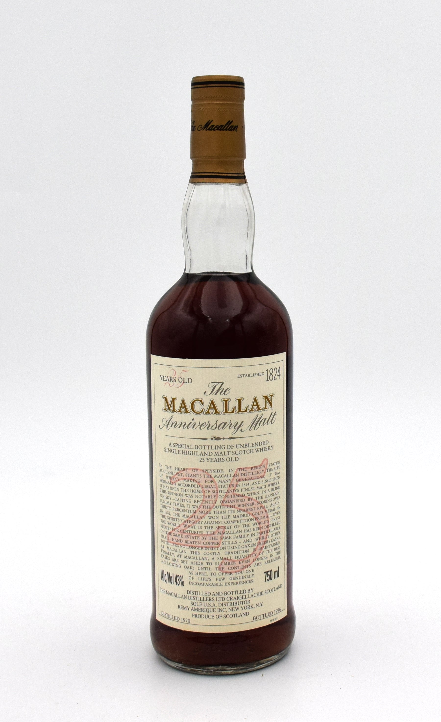Macallan 25 Year Anniversary Malt (Distilled in 1970) – FineLiquors