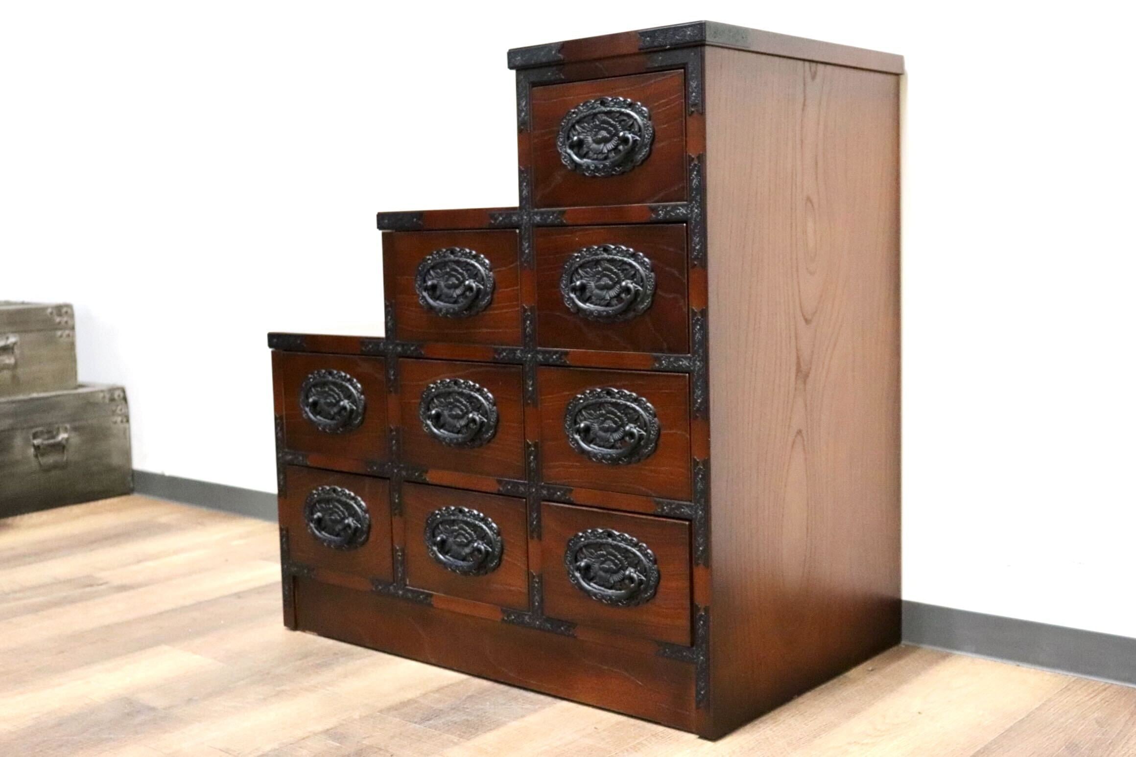 時代物車箪笥アンティーク古家具漆古美術