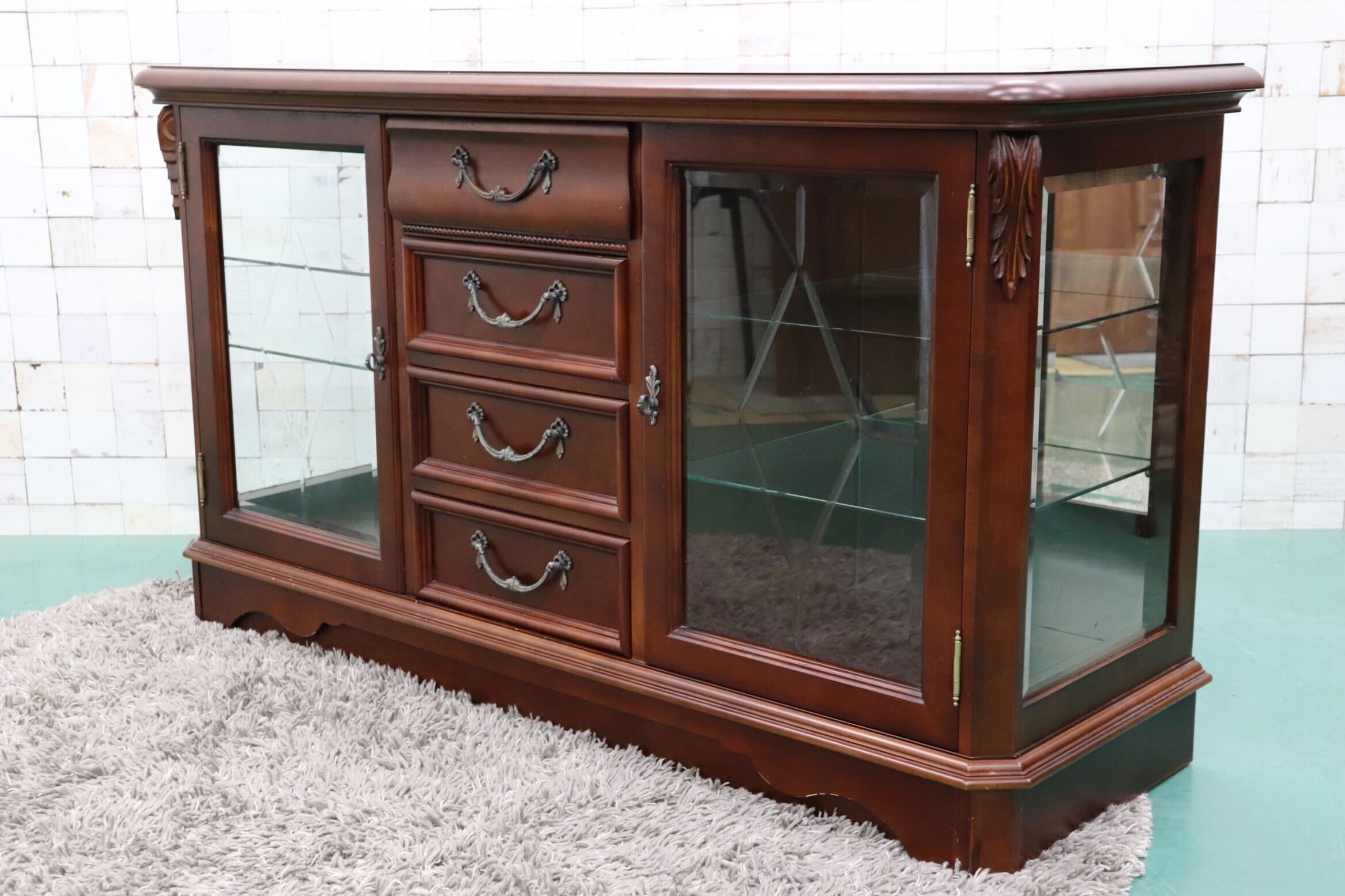 ☆匿名配送☆ リンホーリン IDC大塚家具 キャビネット/飾り棚