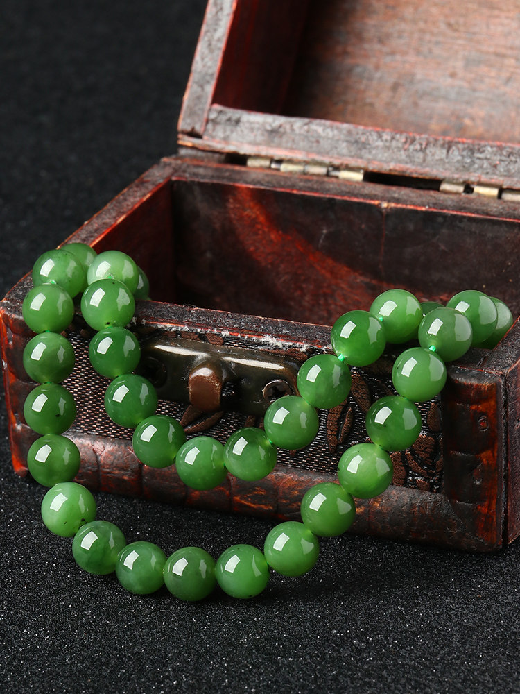 販売済み 天然和田玉碧玉翡翠アップルグリーン平安ボタンのネックレス