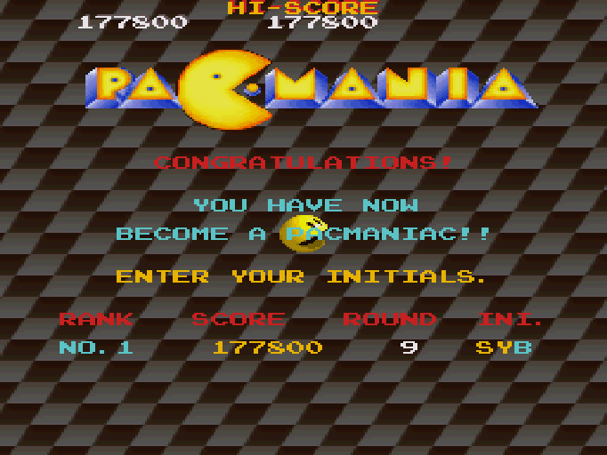 パックマニア for SHARP X68000 (C)1989 シャープ/SPS, (C)1987 ナムコ