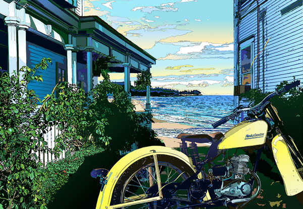 鈴木英人 パラダイス・ベイ 115/180 鈴木英人 パラダイス・ベイ | 絵画