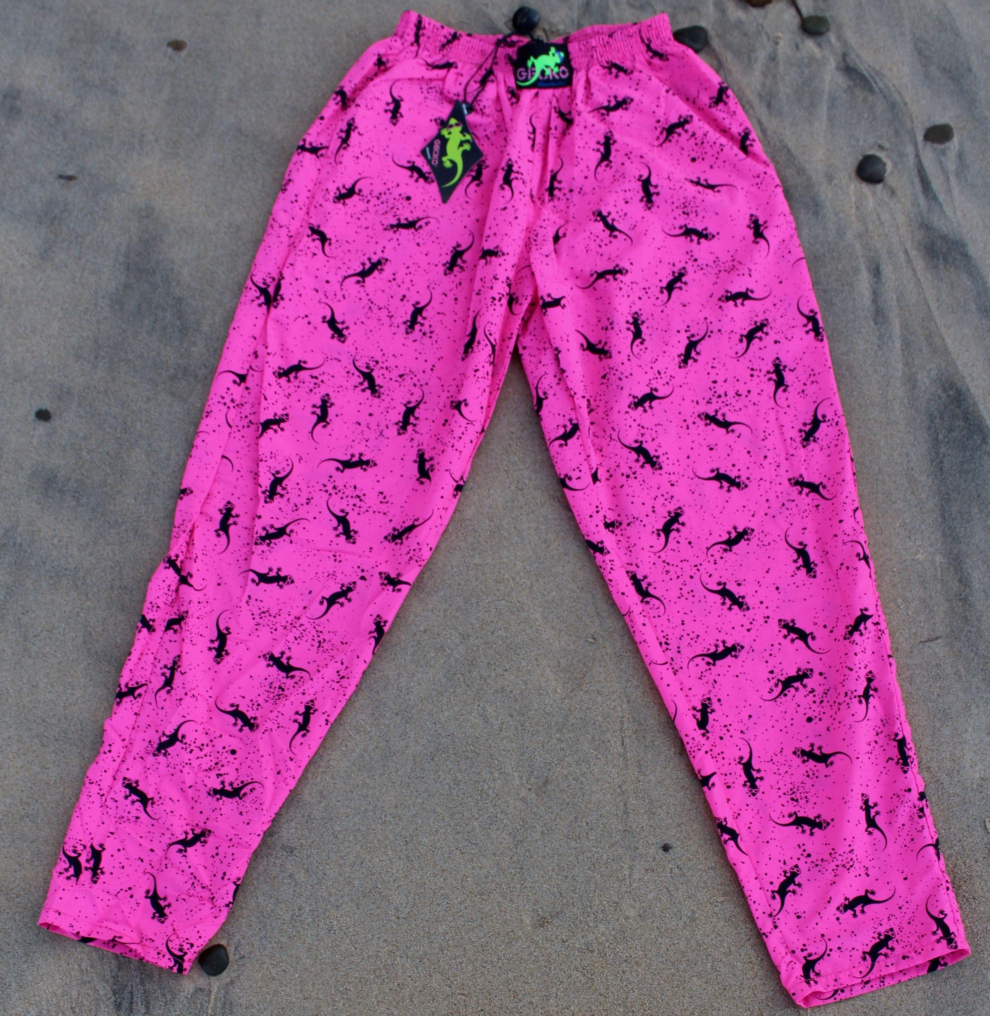 90s Forever Gecko Beach Pants Fuchsia | Gecko Hawaii