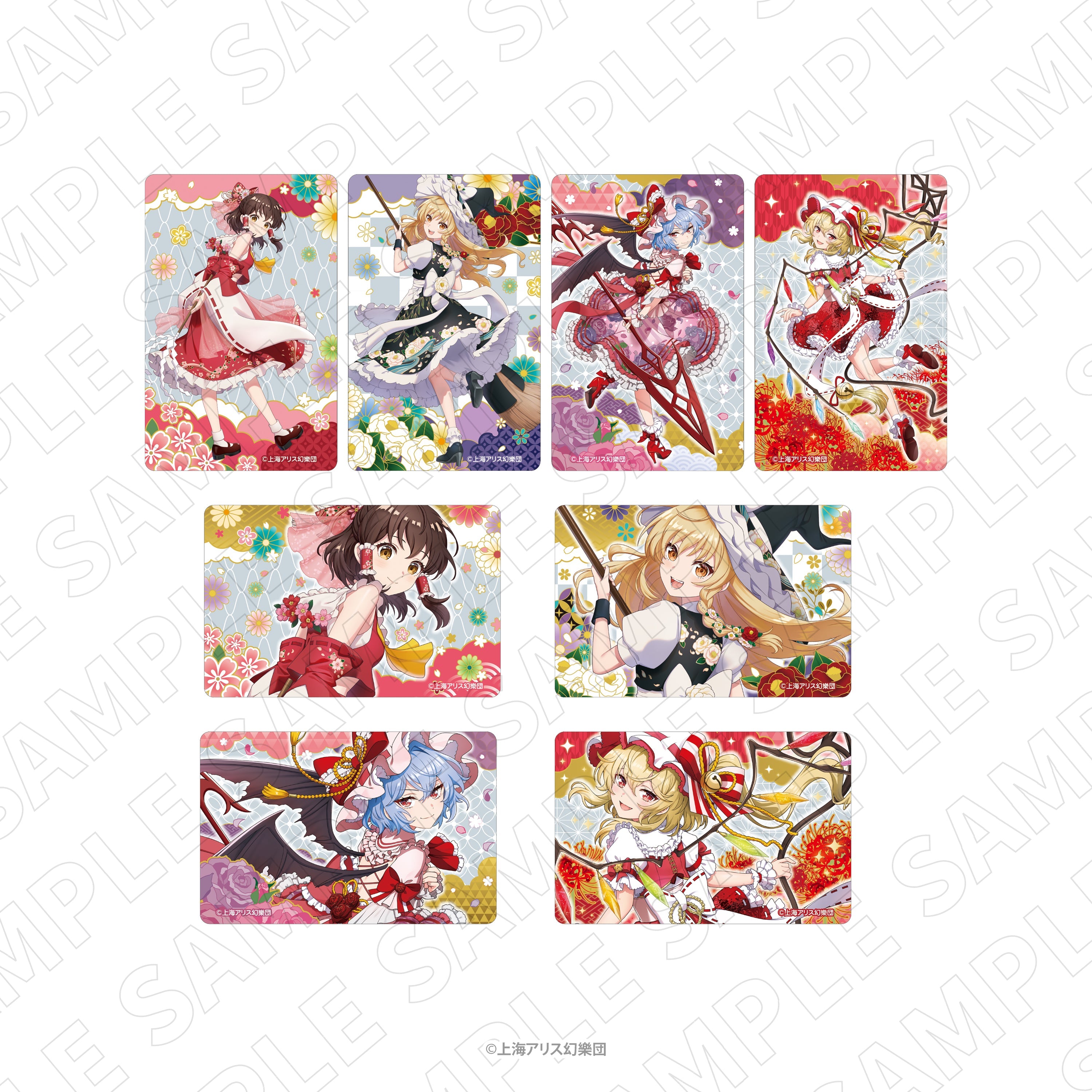 東方Project トレーディングクリアカード（全8種） – ゲツオシマート