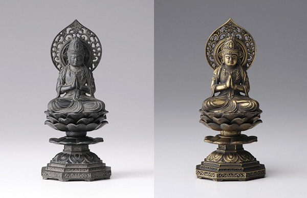 高岡銅器 金属仏像/十二支のお守り本尊/15cm/大日如来【ゆうパケット