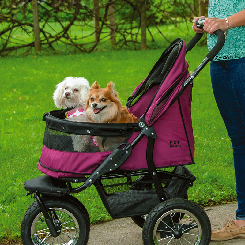 Pet Gear, NO-ZIP Double Dog Stroller - Cap. 90 lbs.