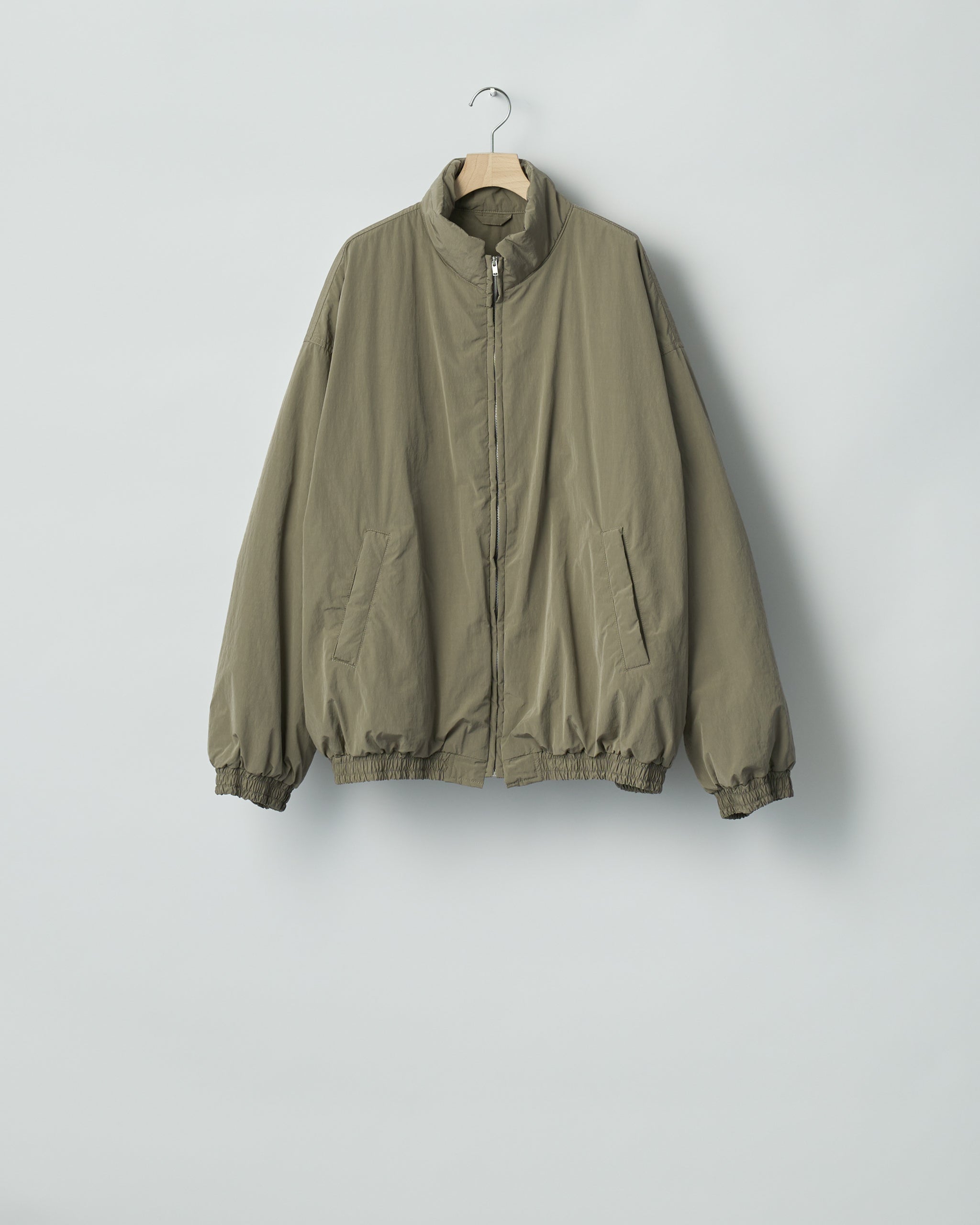 ssstein TAUPE WINDPROOF NYLON PADDED JACKET