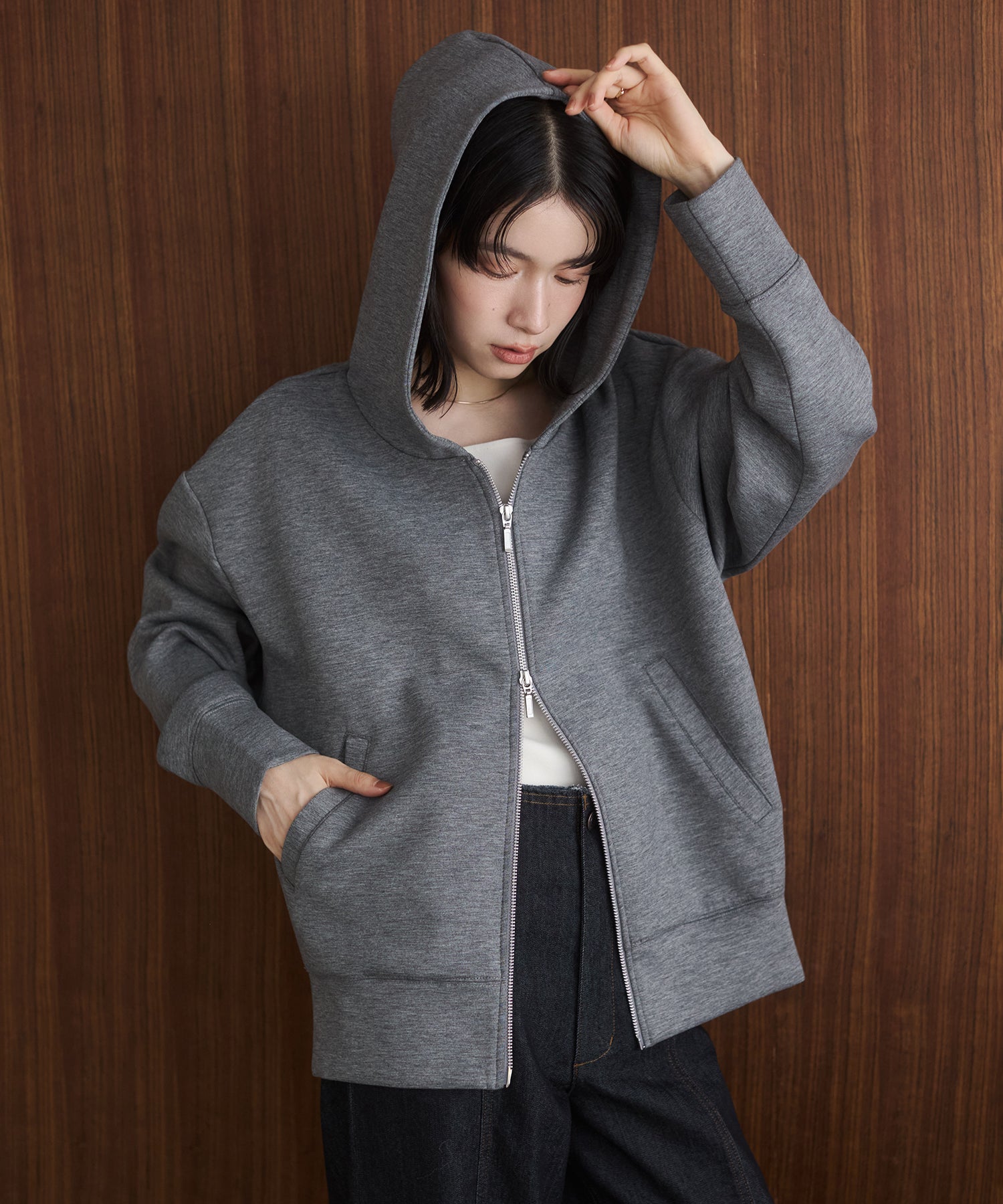 AMPTAKxCOLORS ジップアップパーカー フリーサイズ 2025年最新