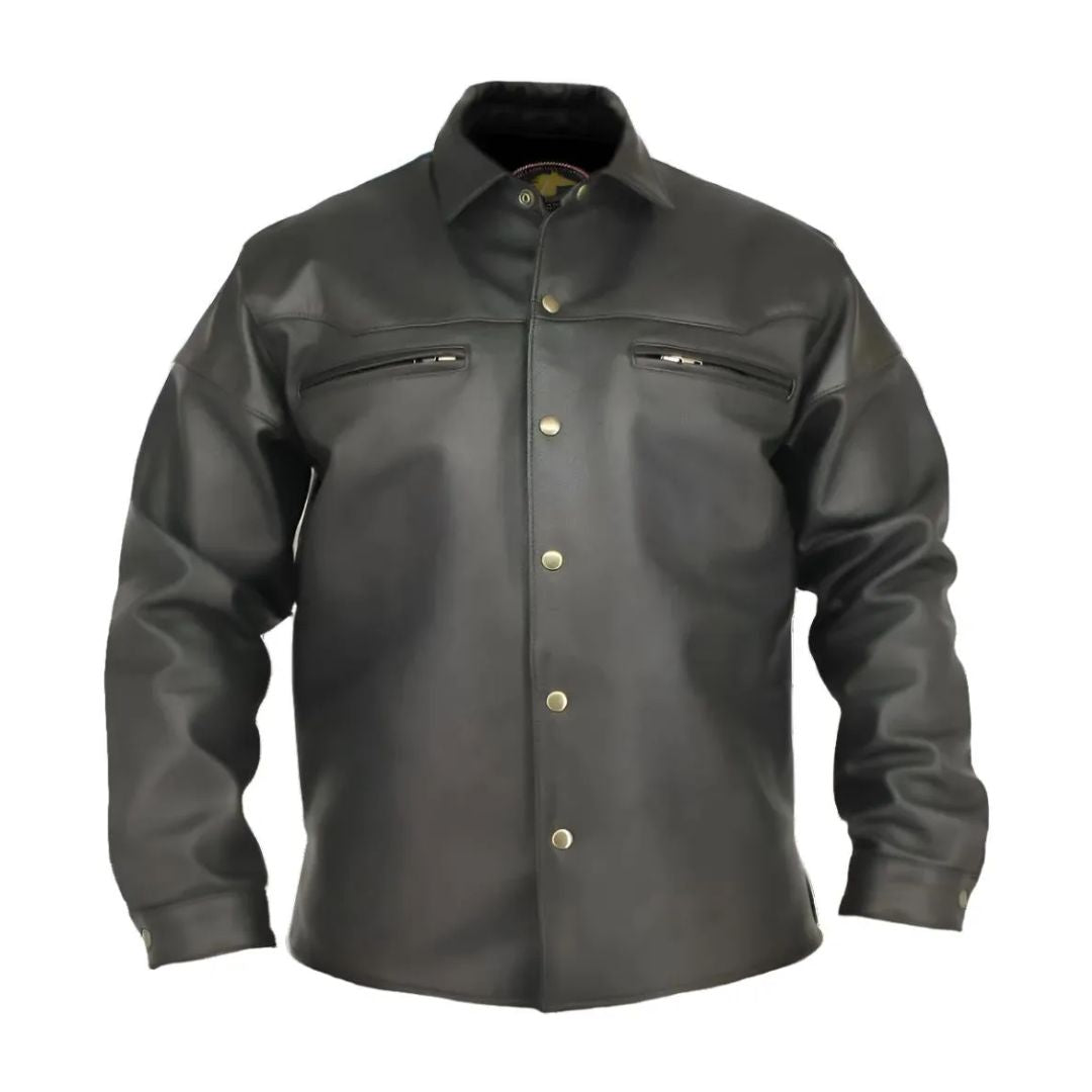 Men's Black Horsehide Leather Shirt – Hillside USA