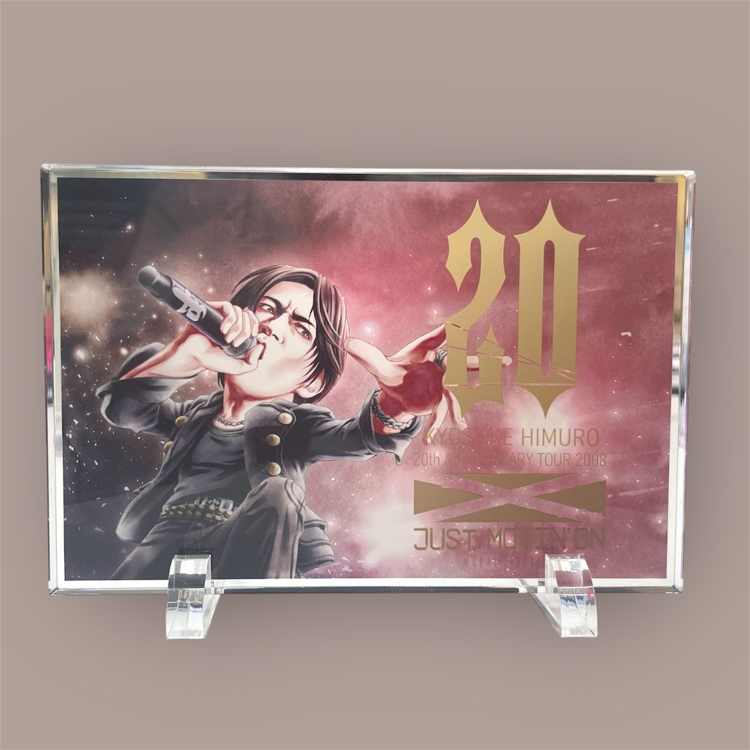 20th ANNIVERSARY TOUR 2008 JUST MOVIN' ON” Acrylic block