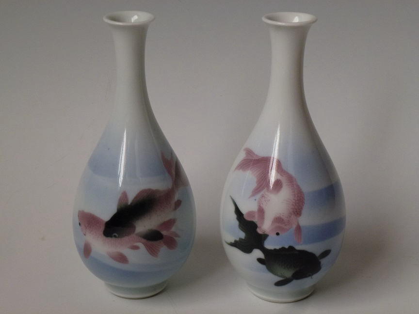 伊藤 翠壺 澱彩菖蒲文花瓶 伊藤 翠壺 澱彩菖蒲文花瓶