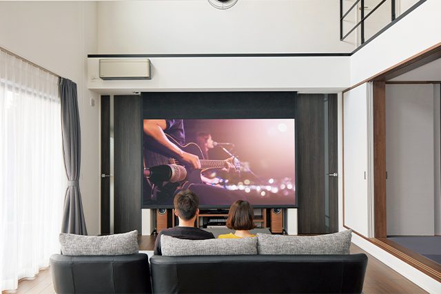 リビングシアターCASE9将来のライフスタイルも見据えたシアター作り