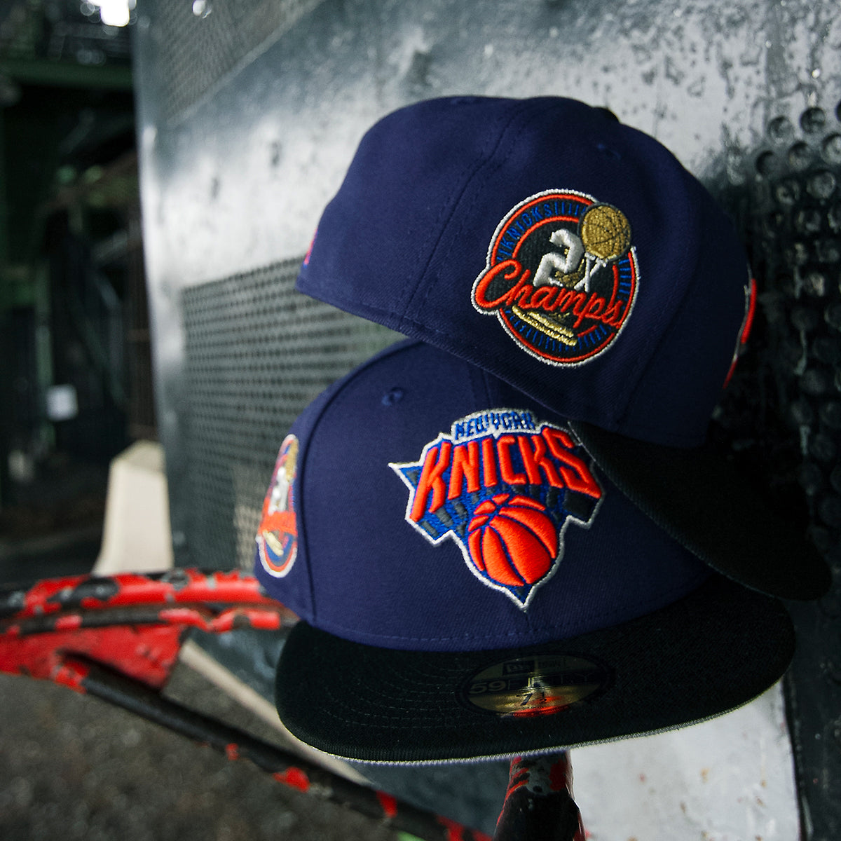 NEW ERA - New York Knicks 2X Champs 59FIFTY Navy/Black – HOMEGAME