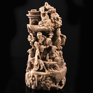 宣德八仙游弋人物雕件品鉴|我收我藏|天津美术网-天津美术界门户网站