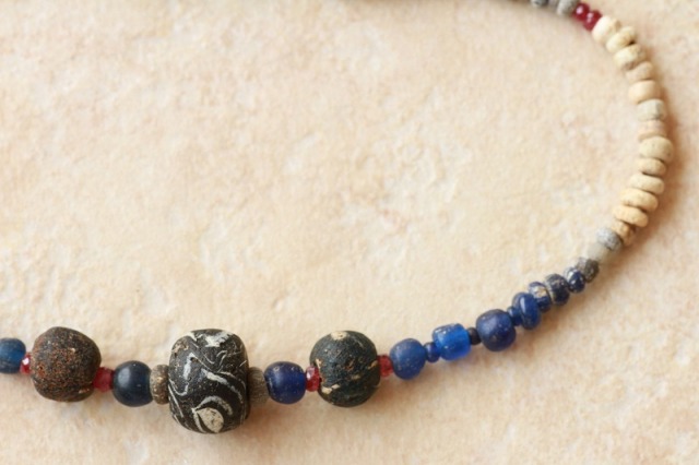 10世紀 イスラム玉（ジュンネ出土イスラムモザイク貼付玉） ネックレス