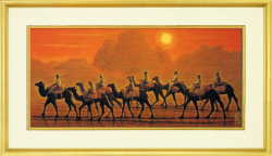 平山郁夫 彩美版 『楼蘭遺跡を行く（日）』 【送料無料】 ガレリア