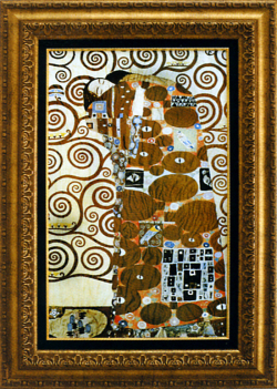 クリムト「キッス」イタリア製 絵画 アンティーク 額縁 額絵 ウォール