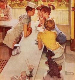 ノーマン・ロックウェル 『ソーダファウンテン』ダイヤモンド