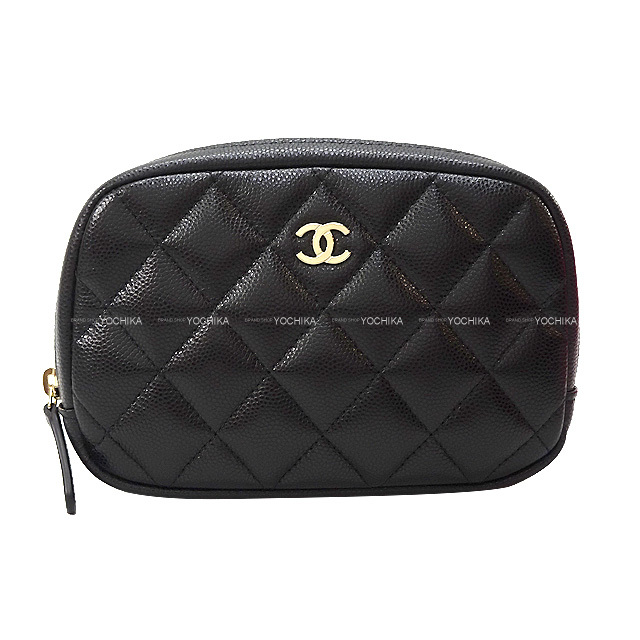 CHANEL シャネル パスポートケース マトラッセ ココマーク 黒