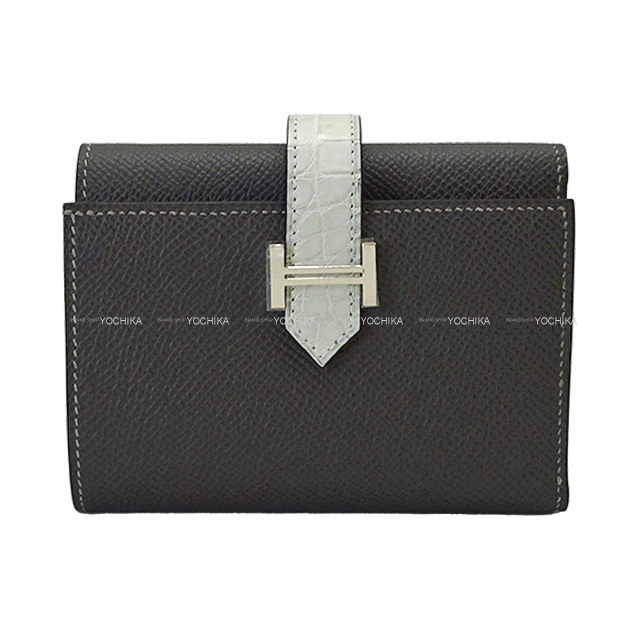 HERMES エルメス ピアス ミニ ポップアッシュ H型 黒 (ブラック