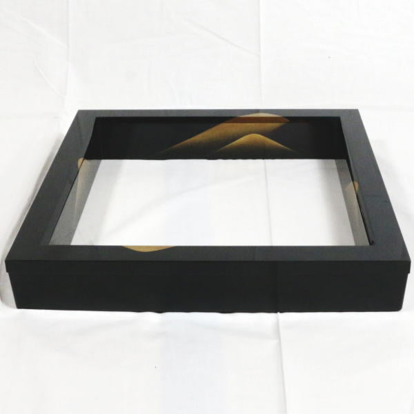 茶器/茶道具 炉縁】 輪島塗り 遠山蒔絵 蒔絵師鈴谷鐵五郎作 塗師笹谷