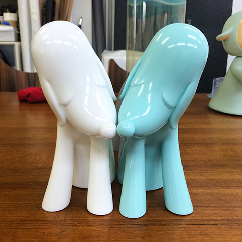 奈良美智 あおもり犬貯金箱 ピンク・ココア 青森県立美術館限定 奈良