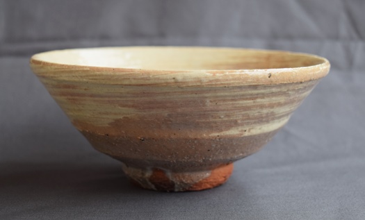 古朝日焼胴紐筒茶碗(元箱、元仕覆残欠、包古布付)