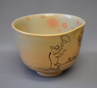 通次阿山 錆絵 俵に鼠 茶碗 | 茶道具 小西康のぶろぐ