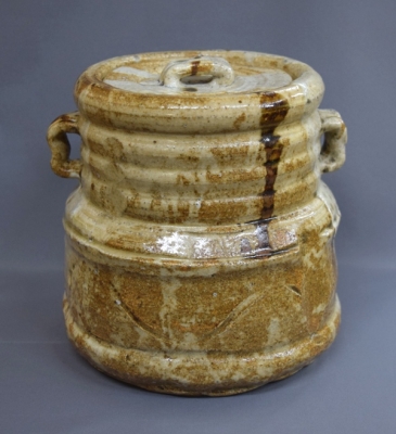 伊賀焼 古伊賀 袋水指 仕服 時代物 宗和識 茶道具 骨董品、美術品 伊賀